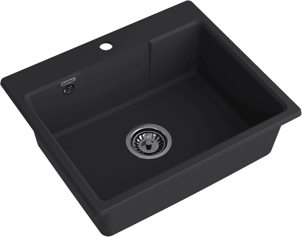Кухонная мойка GRANFEST URBAN UR-658 черный - фото2