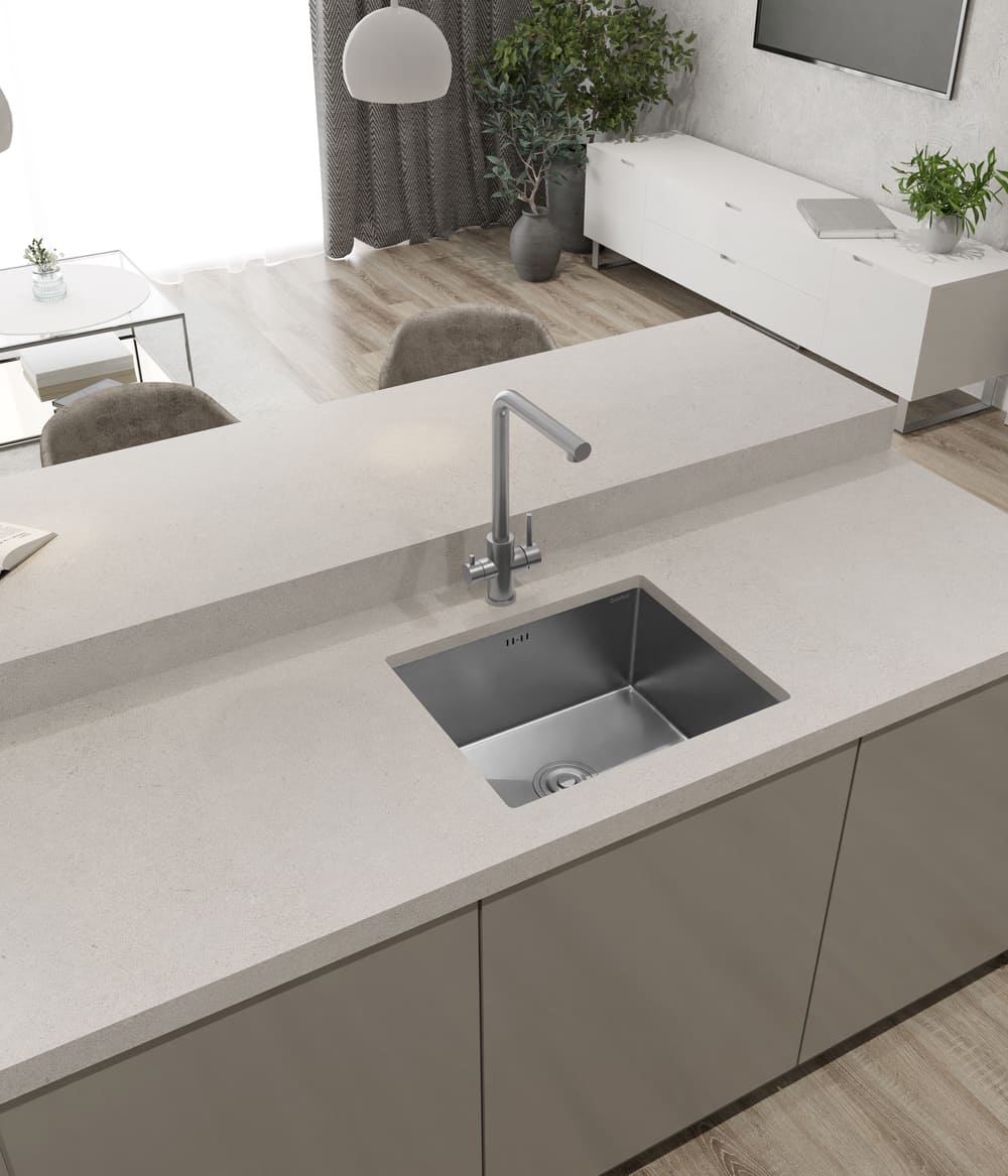 Кухонная мойка из нержавеющей стали GRANFEST METAL 5344 нержавеющая сталь - фото2