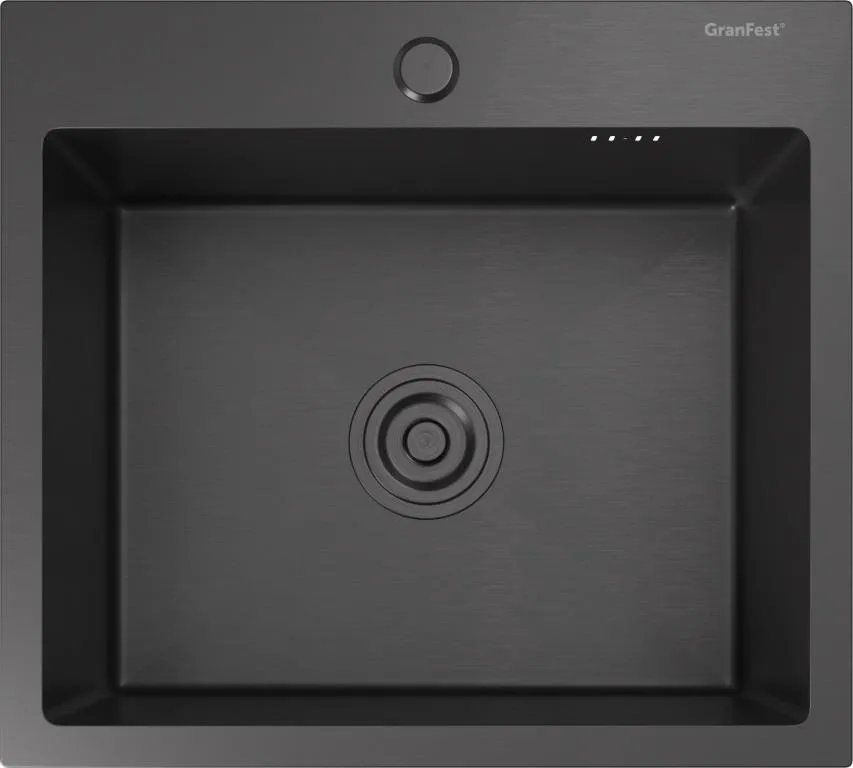 Кухонная мойка из нержавеющей стали GRANFEST METAL 5045 PVD графит - фото