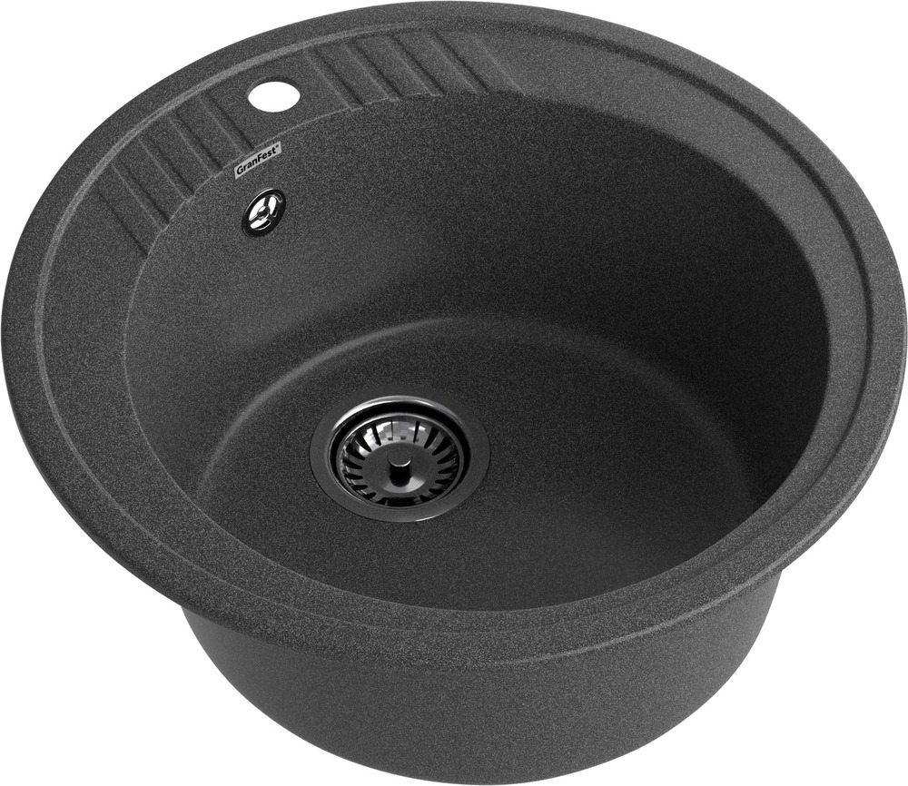 Кухонная мойка GRANFEST RONDO R-520 графит - фото2