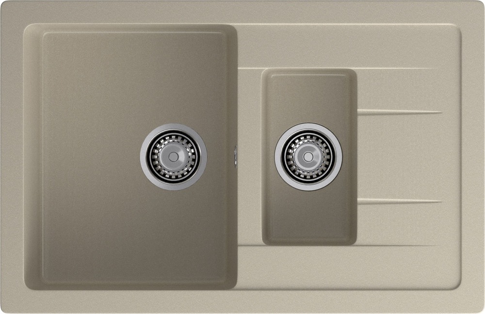 Кухонная мойка GRANFEST QUADRO Q-775KL топаз - фото
