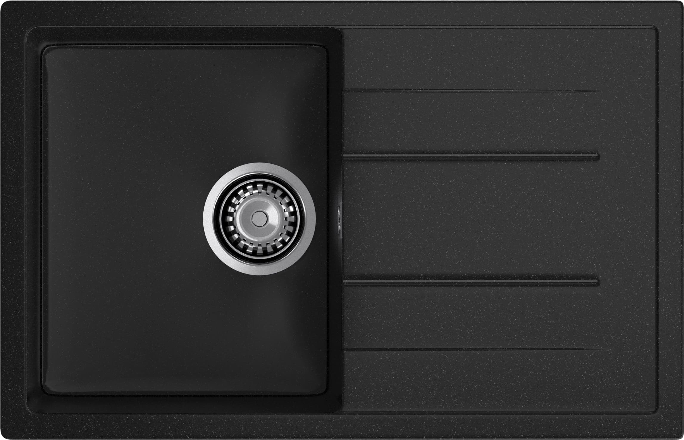 Кухонная мойка GRANFEST QUADRO Q-780L черный - фото