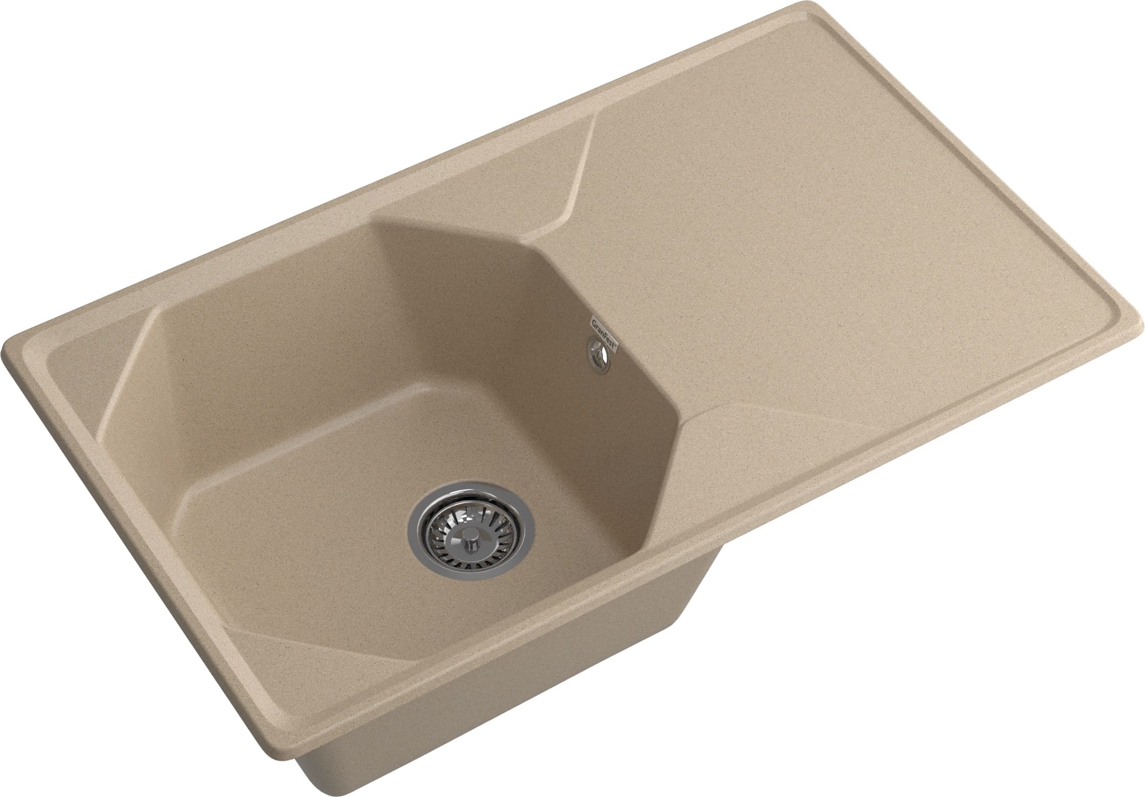 Кухонная мойка GRANFEST UNIQUE U-840L песочный - фото2