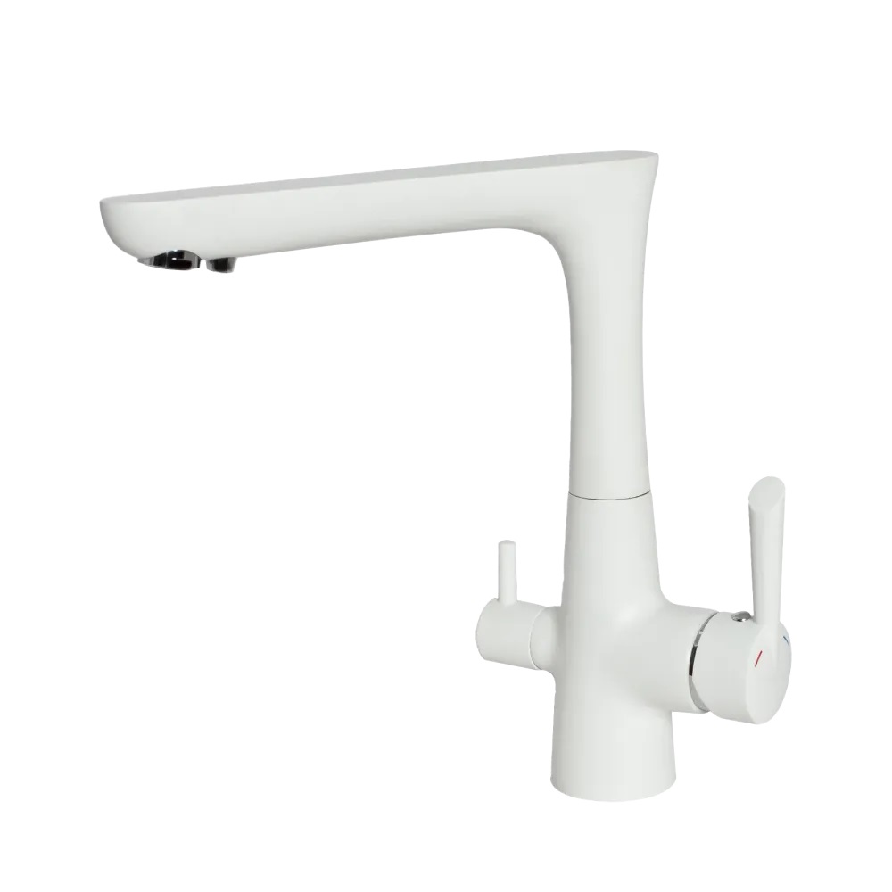 Смеситель для кухни GRANFEST 3223 иней - фото