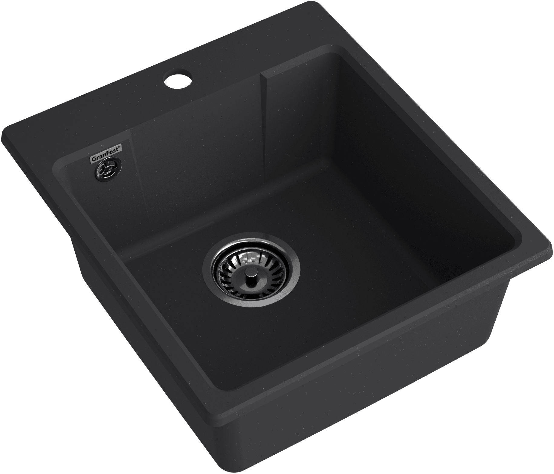 Кухонная мойка GRANFEST URBAN UR-644 черный - фото2
