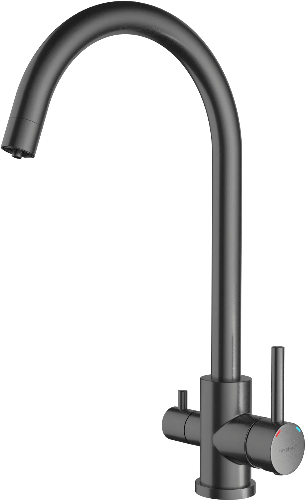 Смеситель для кухни GRANFEST QUARZ Z-5420  PVD графит - фото