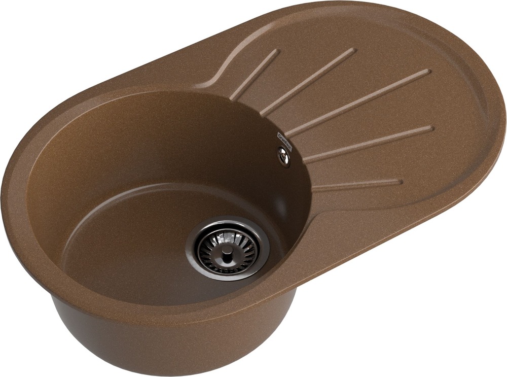 Кухонная мойка GRANFEST RONDO R-750L топаз - фото2