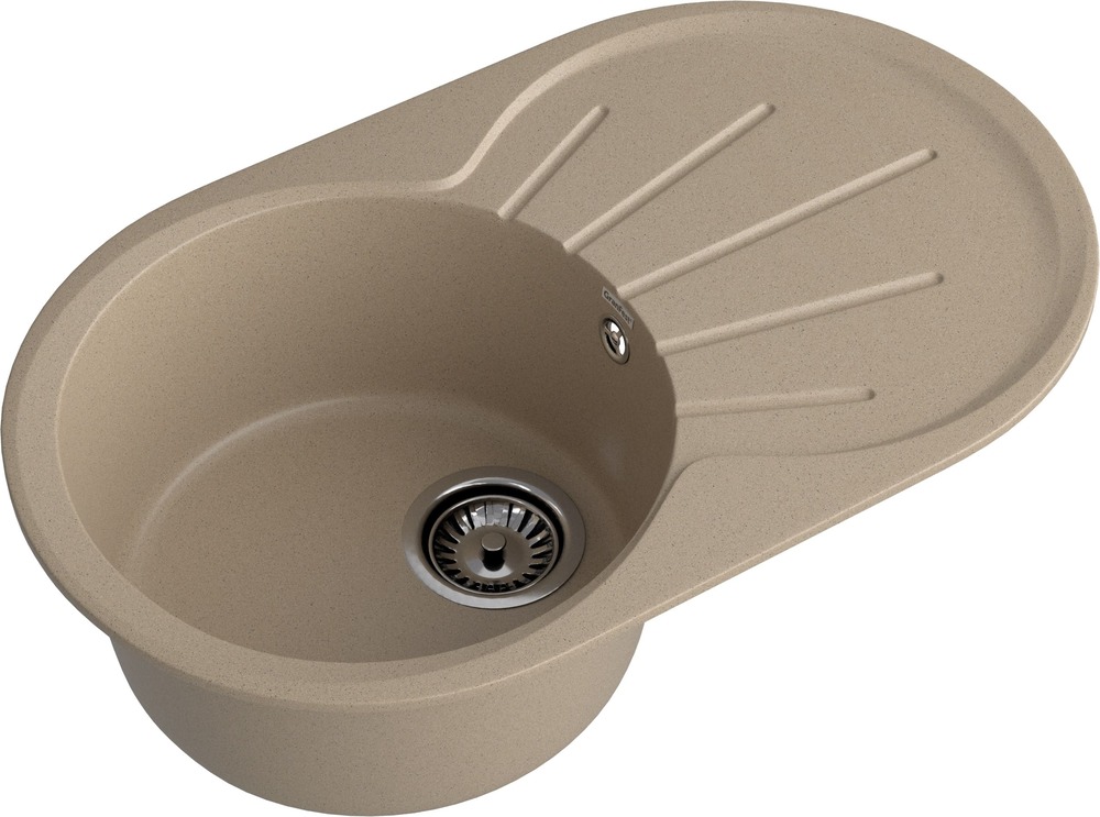 Кухонная мойка GRANFEST RONDO R-750L песочный - фото2