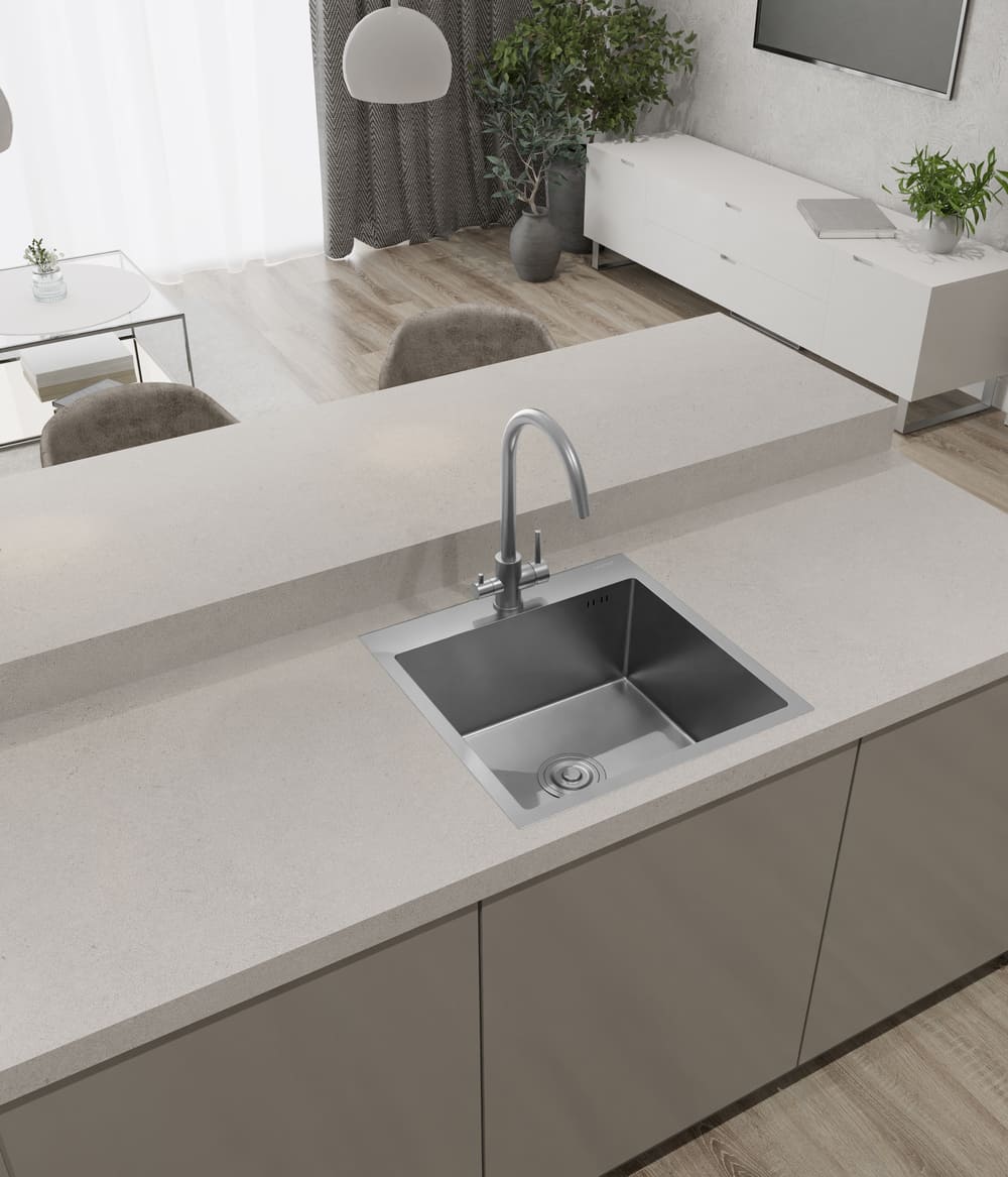 Кухонная мойка из нержавеющей стали GRANFEST METAL 5050 нержавеющая сталь - фото2