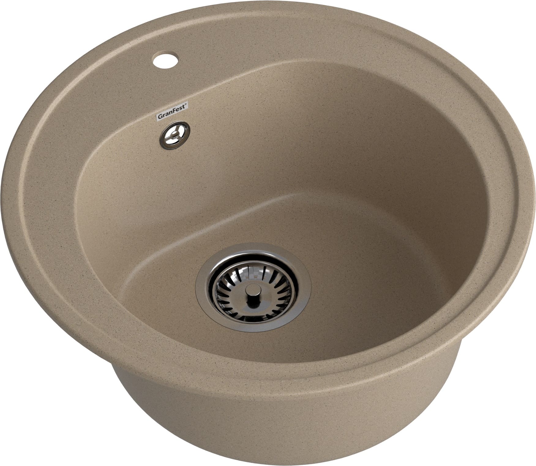 Кухонная мойка GRANFEST RONDO R-510 песочный - фото2