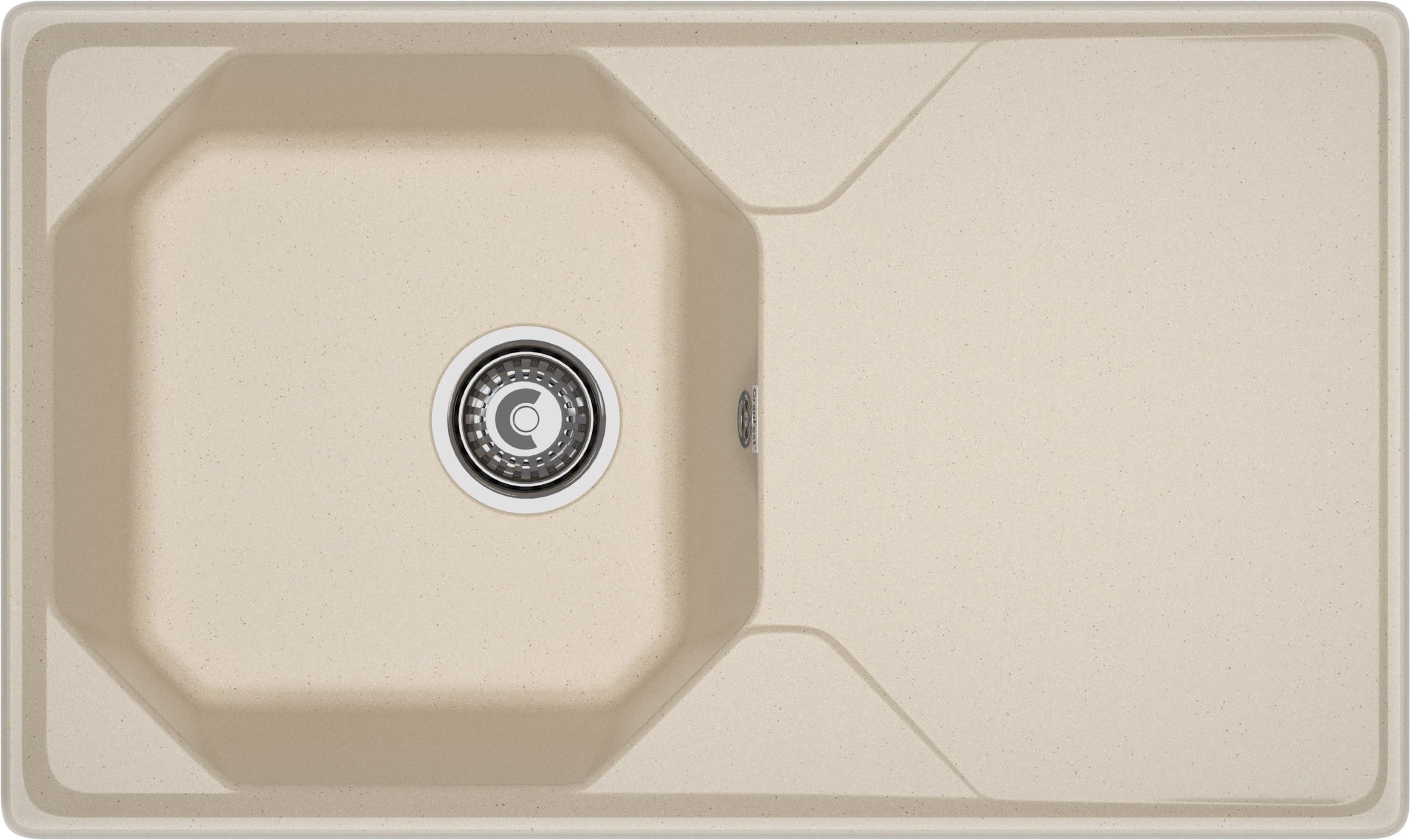Кухонная мойка GRANFEST UNIQUE U-840L кашемир - фото