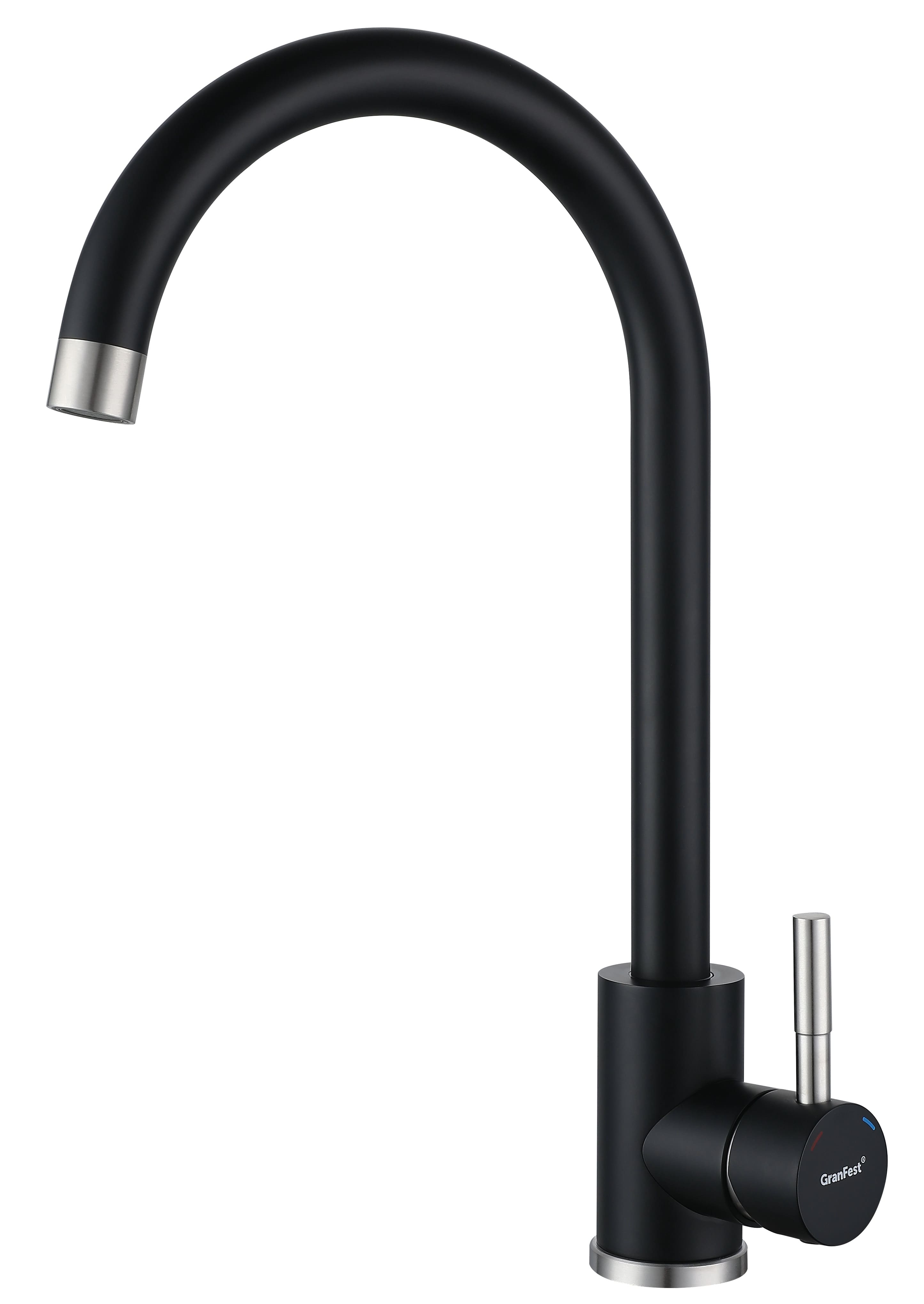 Смеситель для кухни GRANFEST QUARZ Z-5410 черный - фото