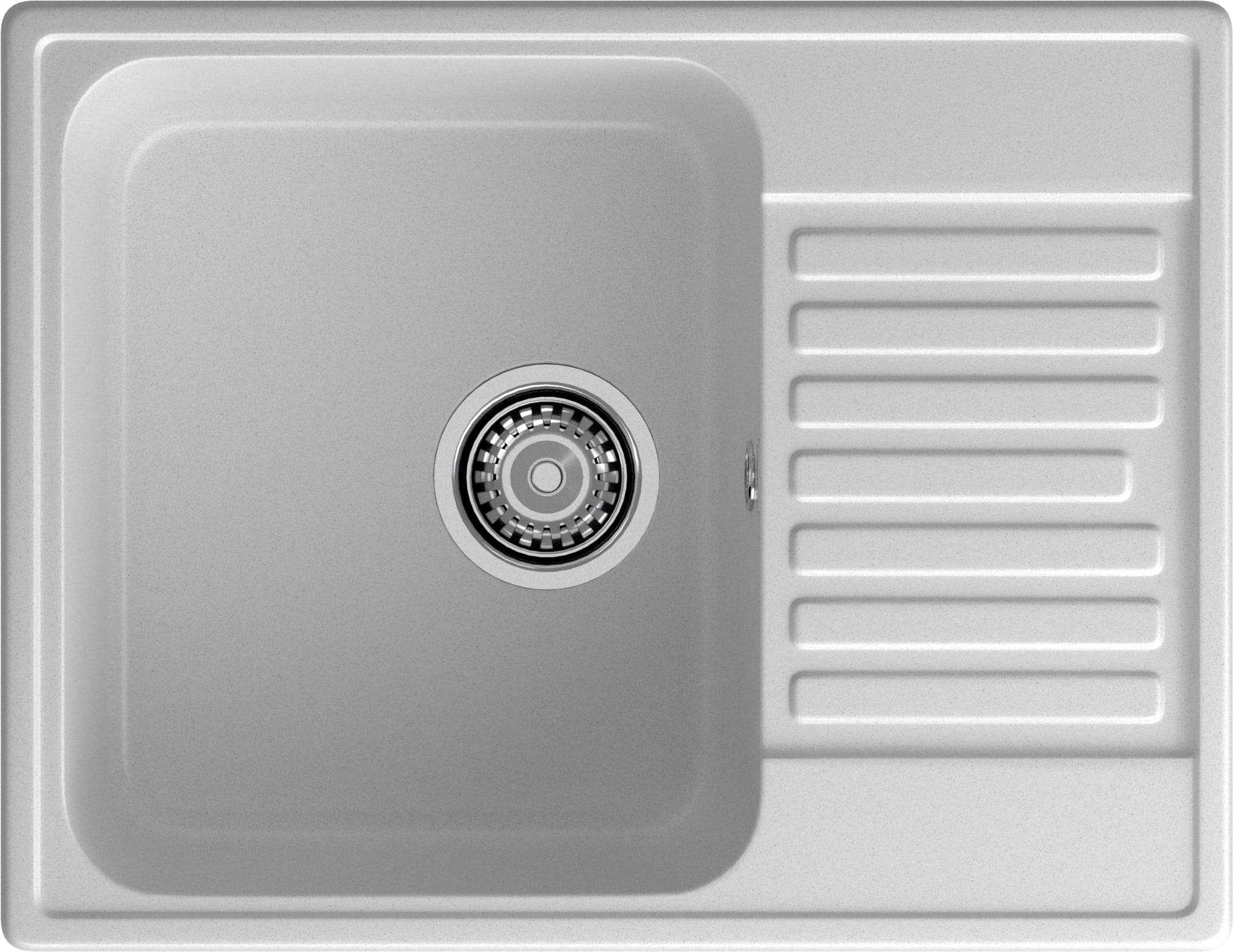 Кухонная мойка GRANFEST QUARZ Z-13 серый + сифон - фото
