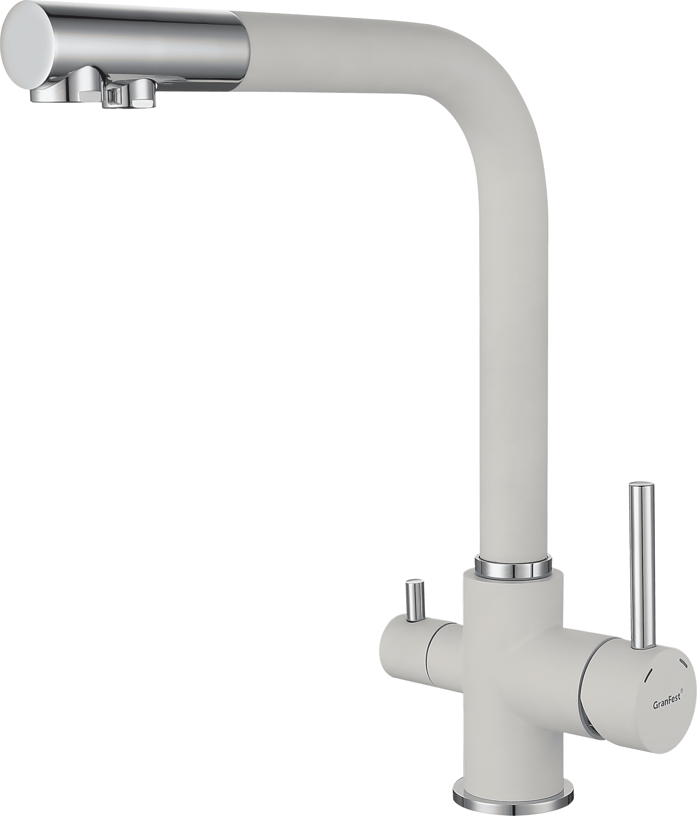 Смеситель для кухни GRANFEST 3611 иней - фото
