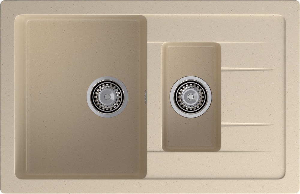 Кухонная мойка GRANFEST QUADRO Q-775KL кашемир - фото