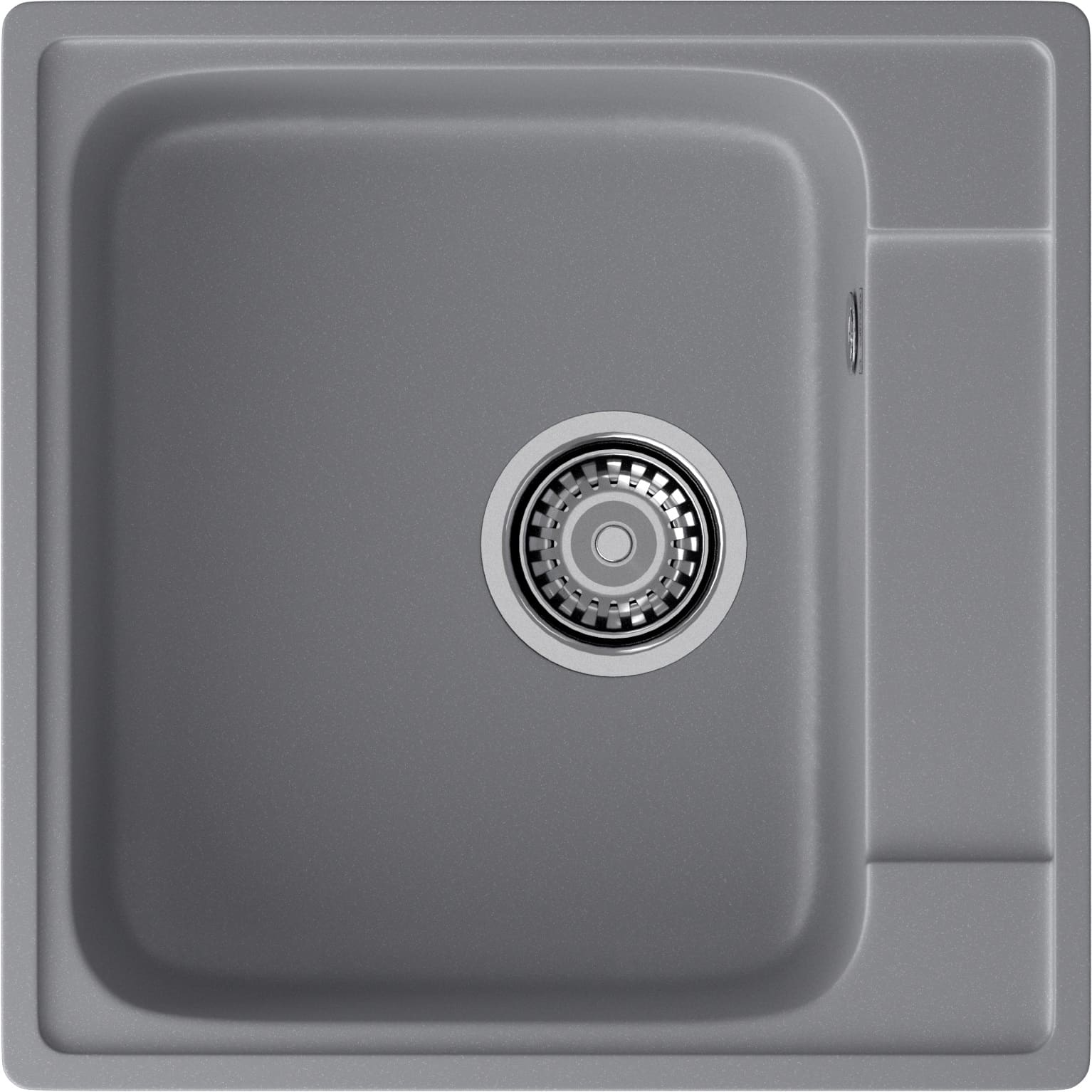 Кухонная мойка GRANFEST QUARZ Z-48 темно-серый + сифон - фото
