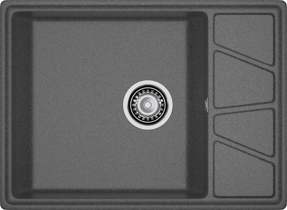 Кухонная мойка GRANFEST VERTEX V-680L графит - фото