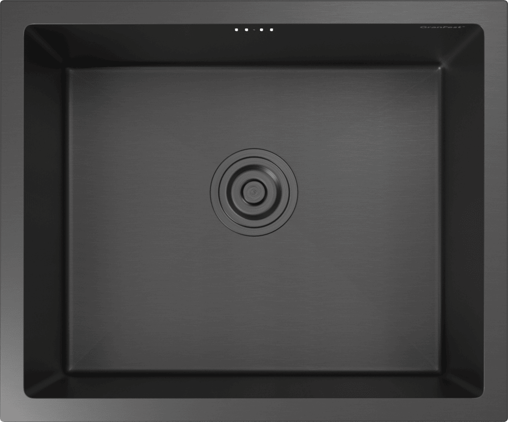 Кухонная мойка из нержавеющей стали GRANFEST METAL 5344 PVD графит - фото