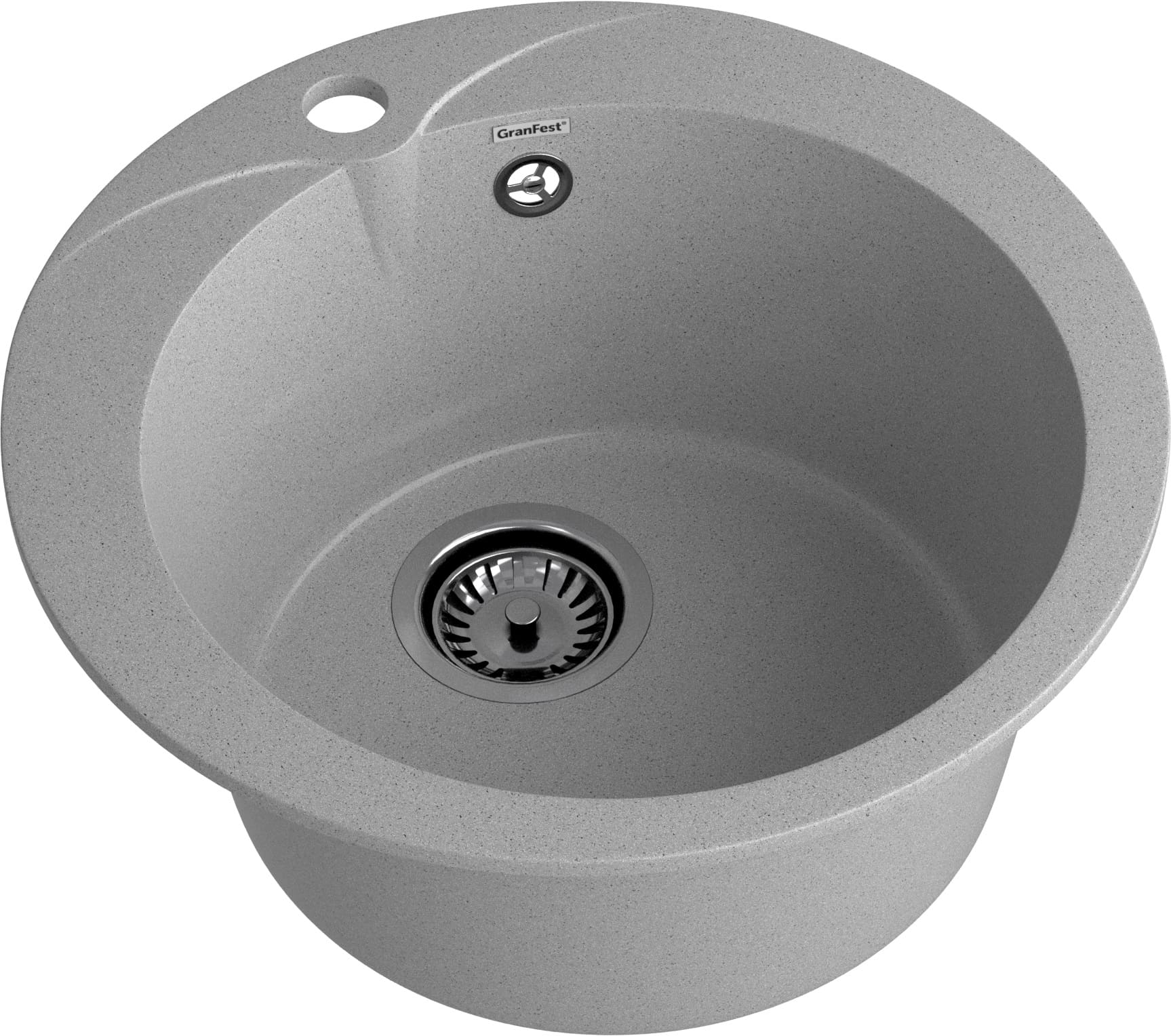 Кухонная мойка GRANFEST RONDO R-480 серый - фото2