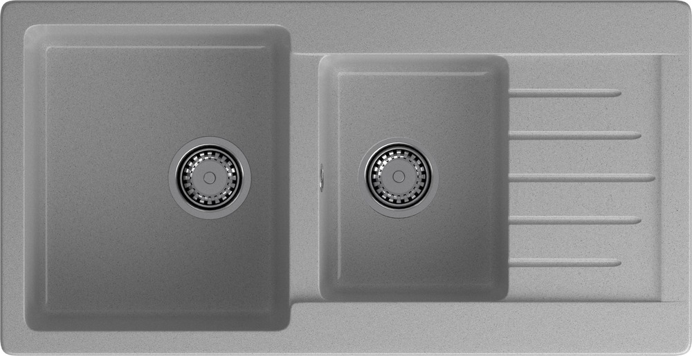 Кухонная мойка GRANFEST PRACTIK P-980KL серый - фото