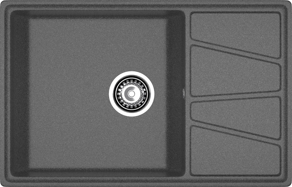 Кухонная мойка GRANFEST VERTEX V-780L графит - фото