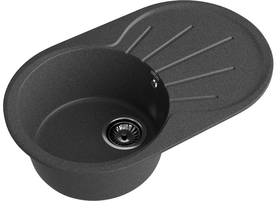 Кухонная мойка GRANFEST RONDO R-750L графит - фото4