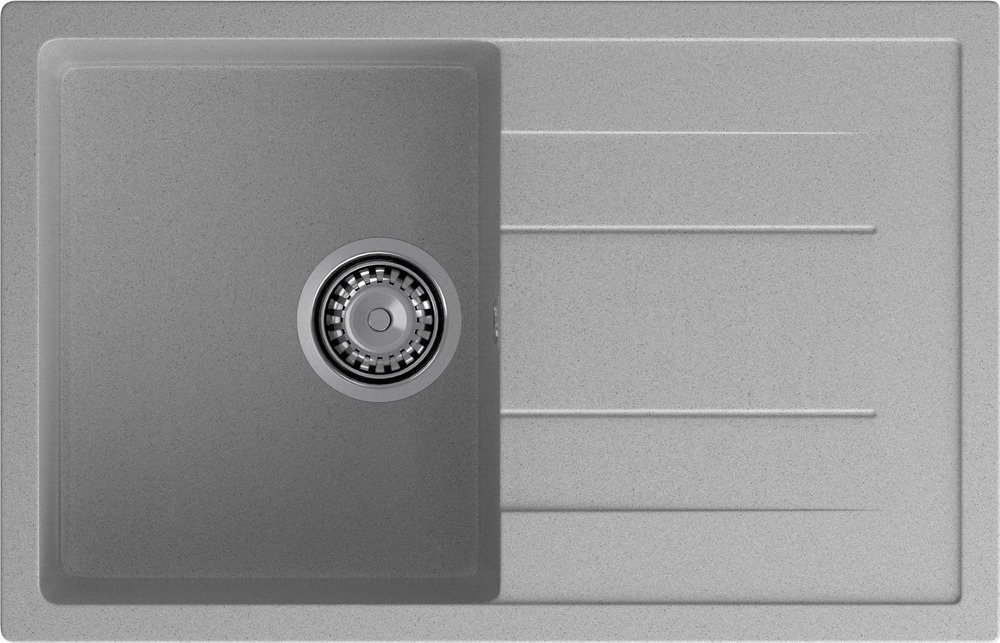 Кухонная мойка GRANFEST QUADRO Q-780L серый - фото