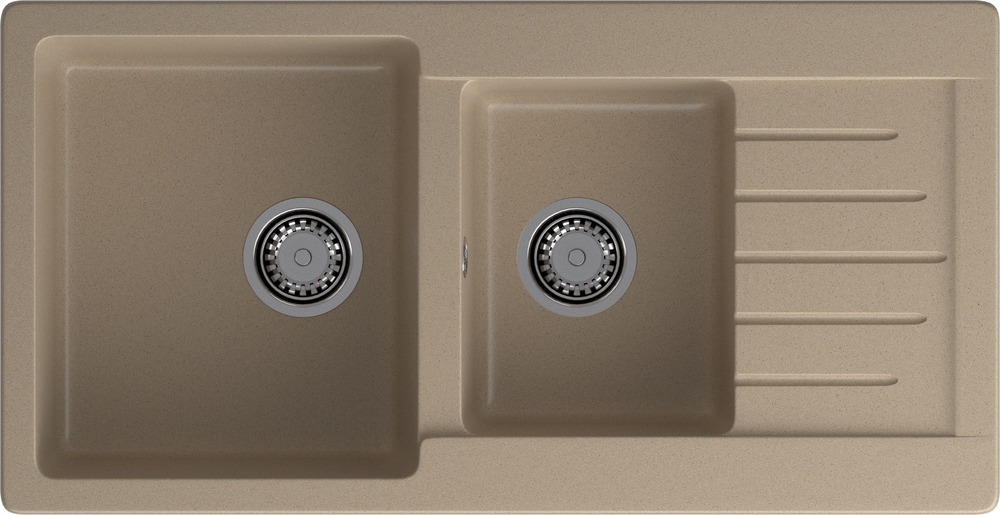 Кухонная мойка GRANFEST PRACTIK P-980KL песочный - фото