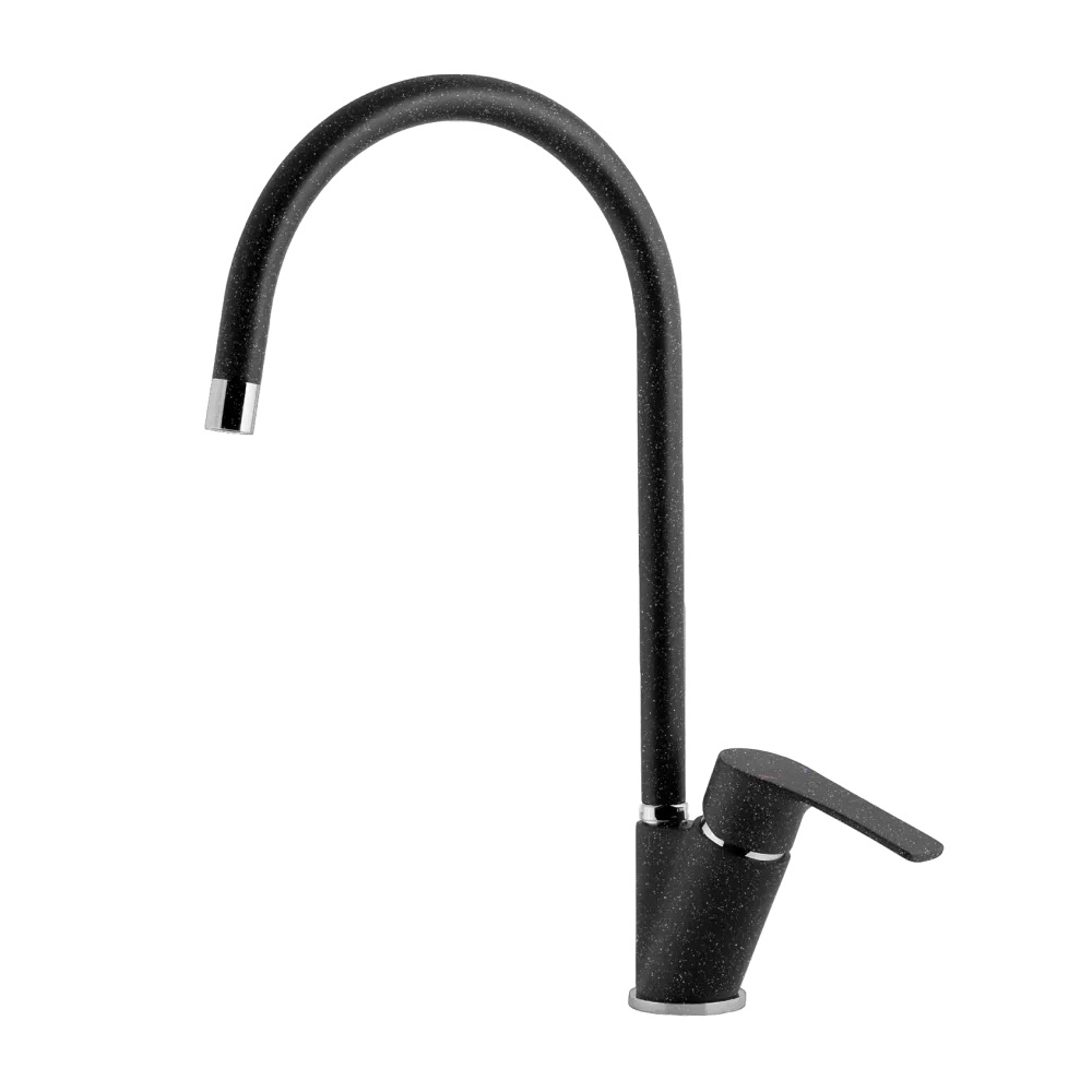 Смеситель для кухни GRANFEST 5023 черный - фото