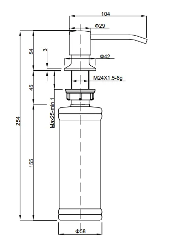 Дозатор GRANFEST Круглый 002 графит - фото2