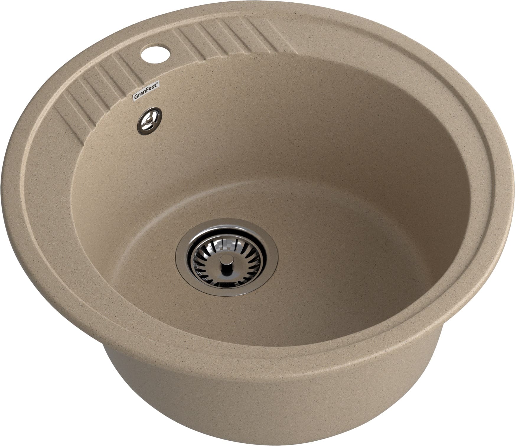 Кухонная мойка GRANFEST RONDO R-520 песочный - фото2