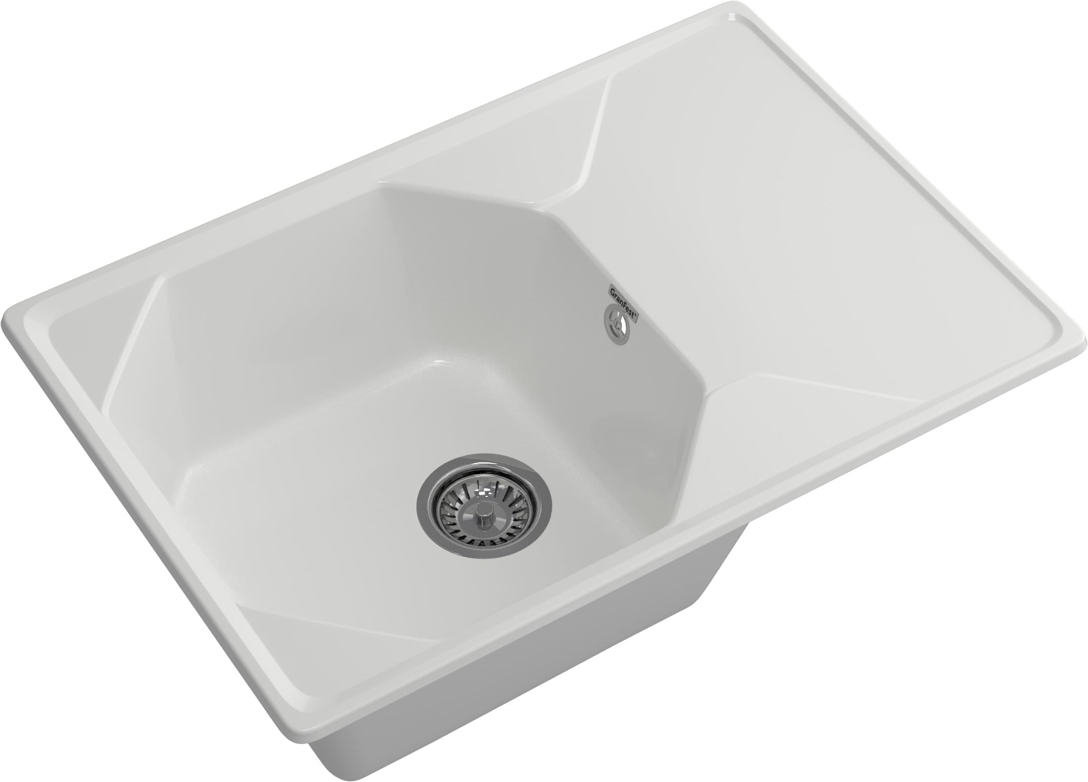 Кухонная мойка GRANFEST UNIQUE U-740L иней - фото2