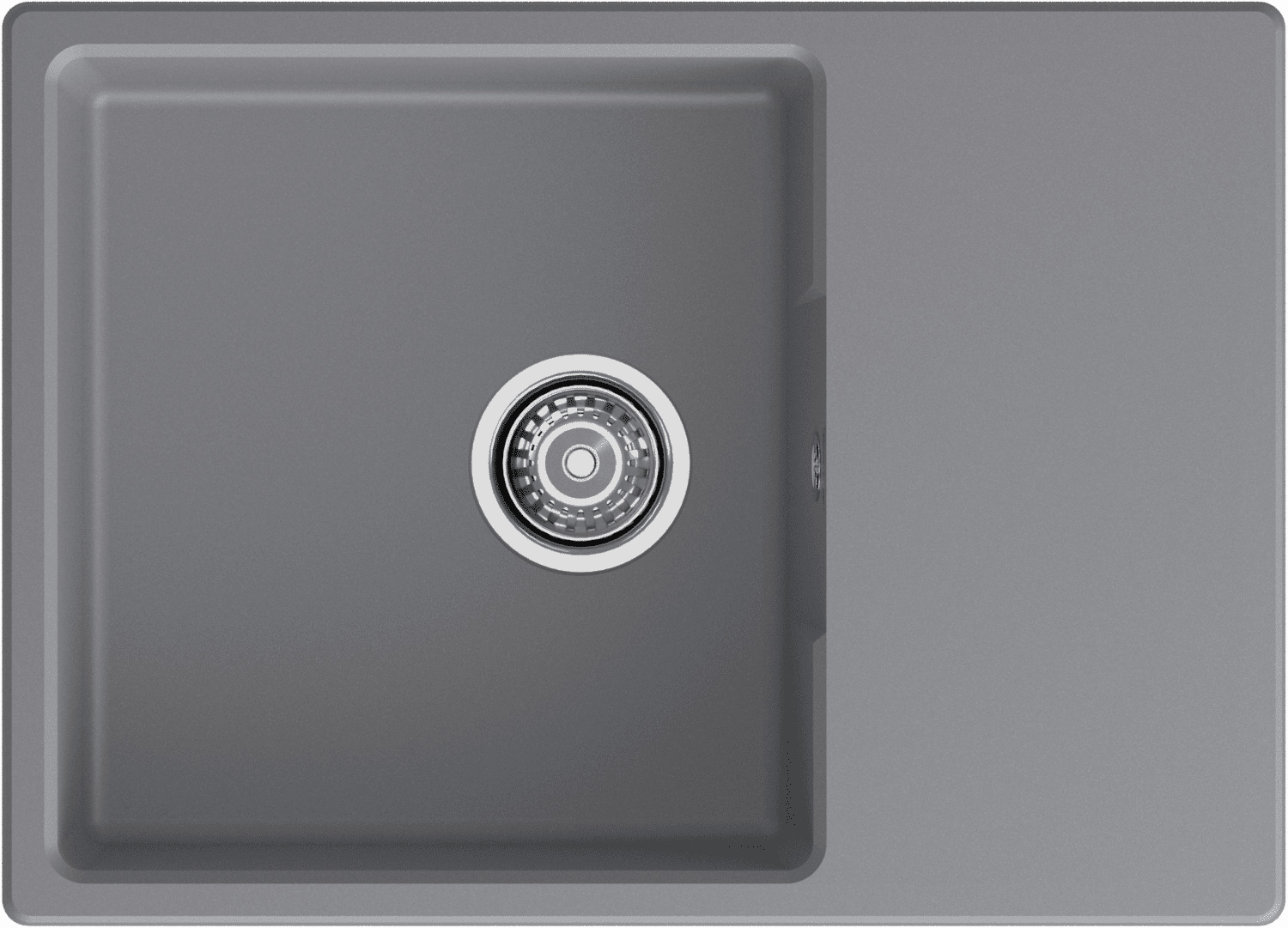 Кухонная мойка GRANFEST URBAN UR-668L темно-серый - фото