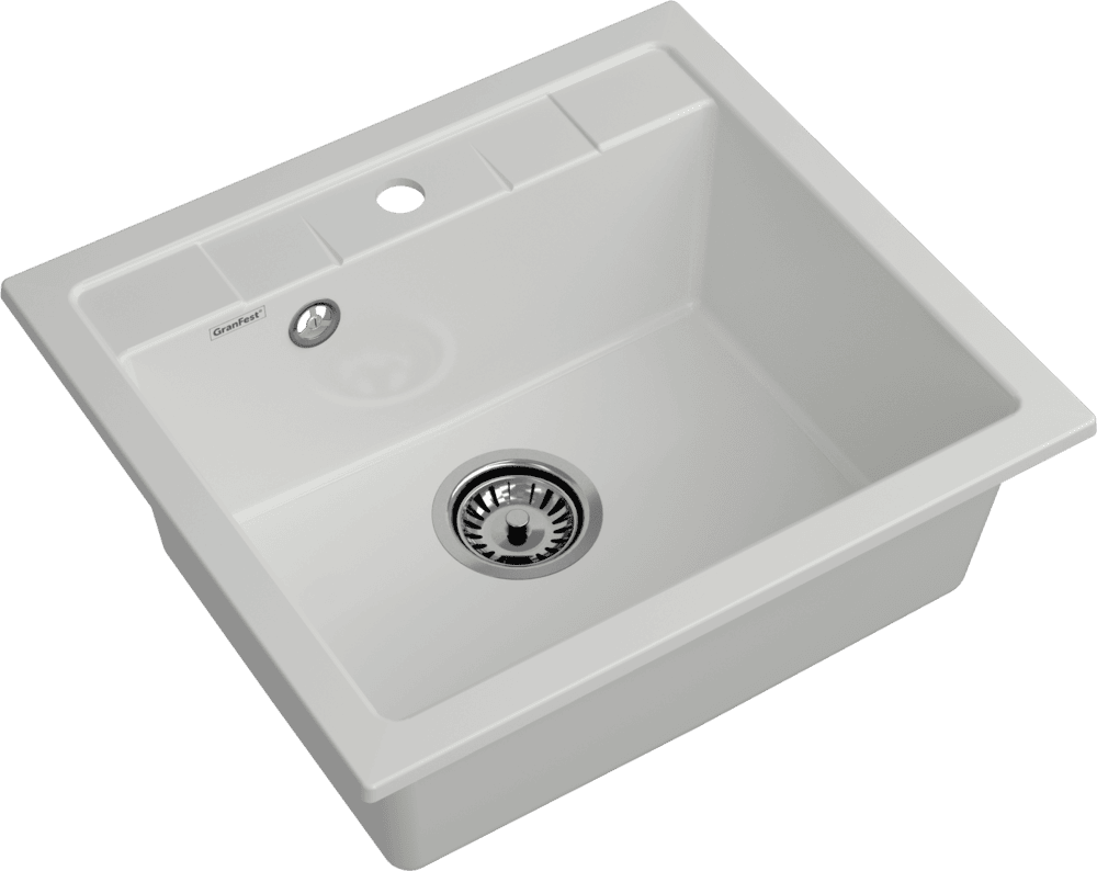 Кухонная мойка GRANFEST QUADRO Q-561 иней - фото2