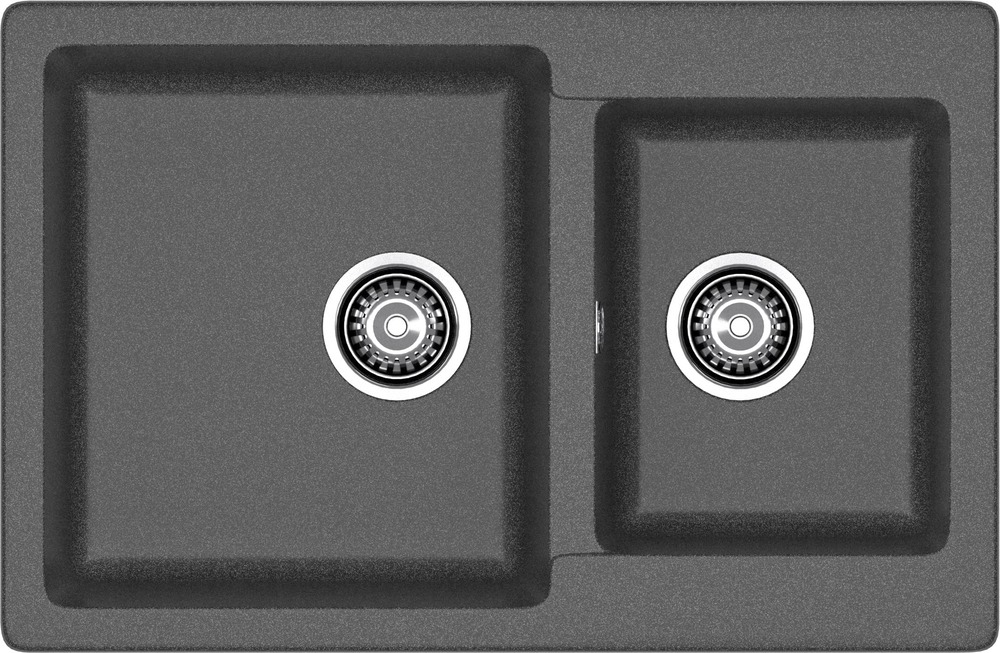 Кухонная мойка GRANFEST PRACTIK P-780K графит - фото