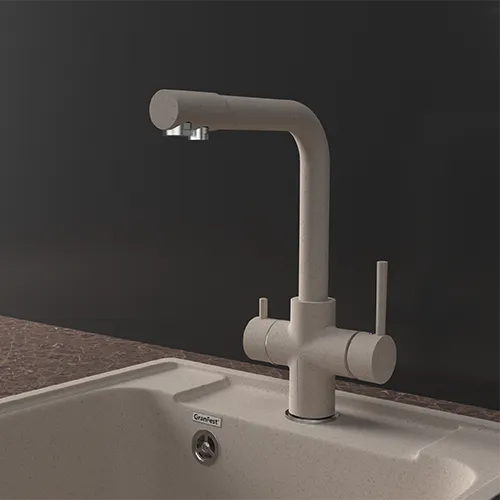 Смеситель для кухни GRANFEST QUARZ Z-5423 песочный - фото2