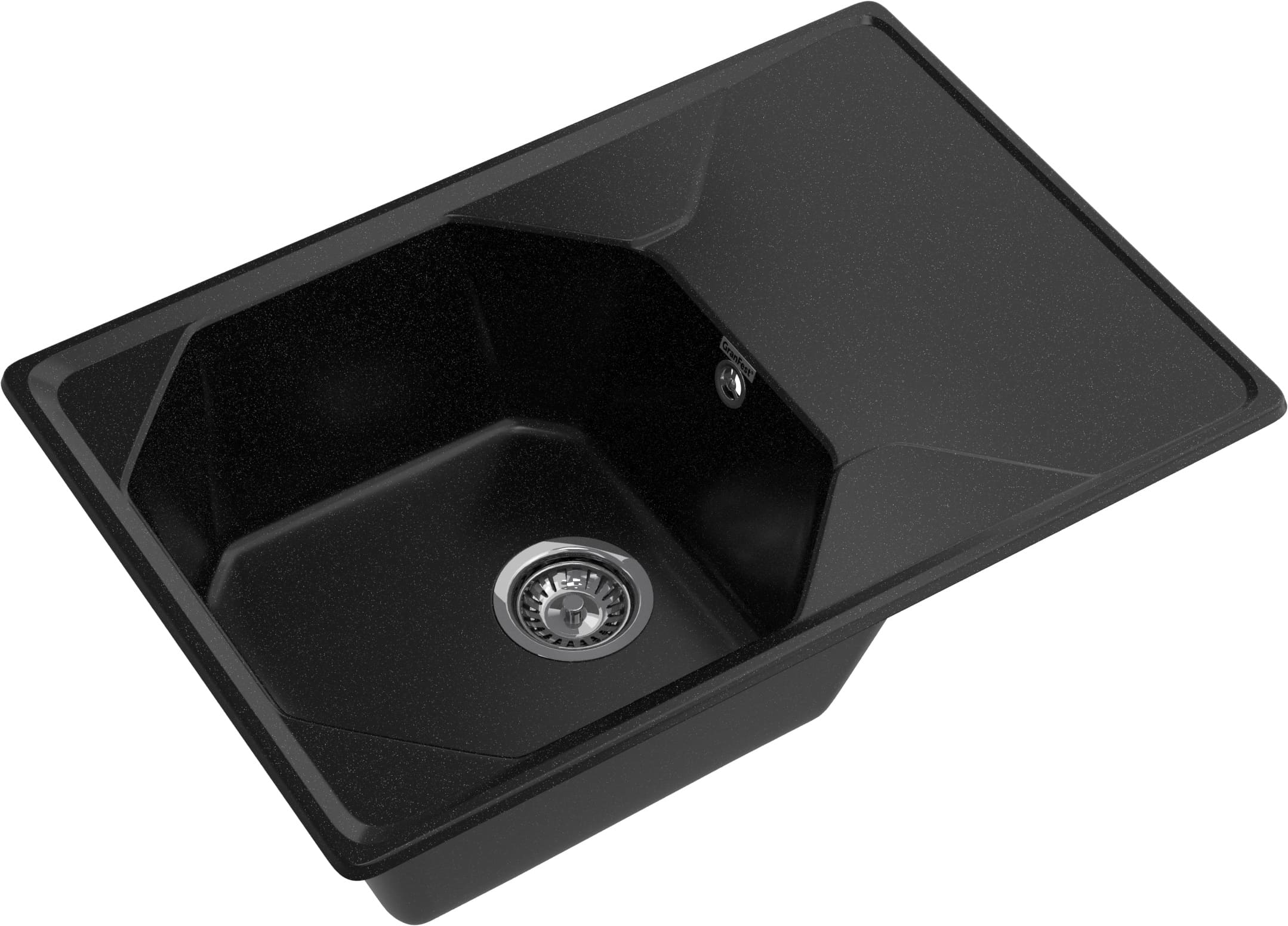 Кухонная мойка GRANFEST UNIQUE U-740L черный - фото2