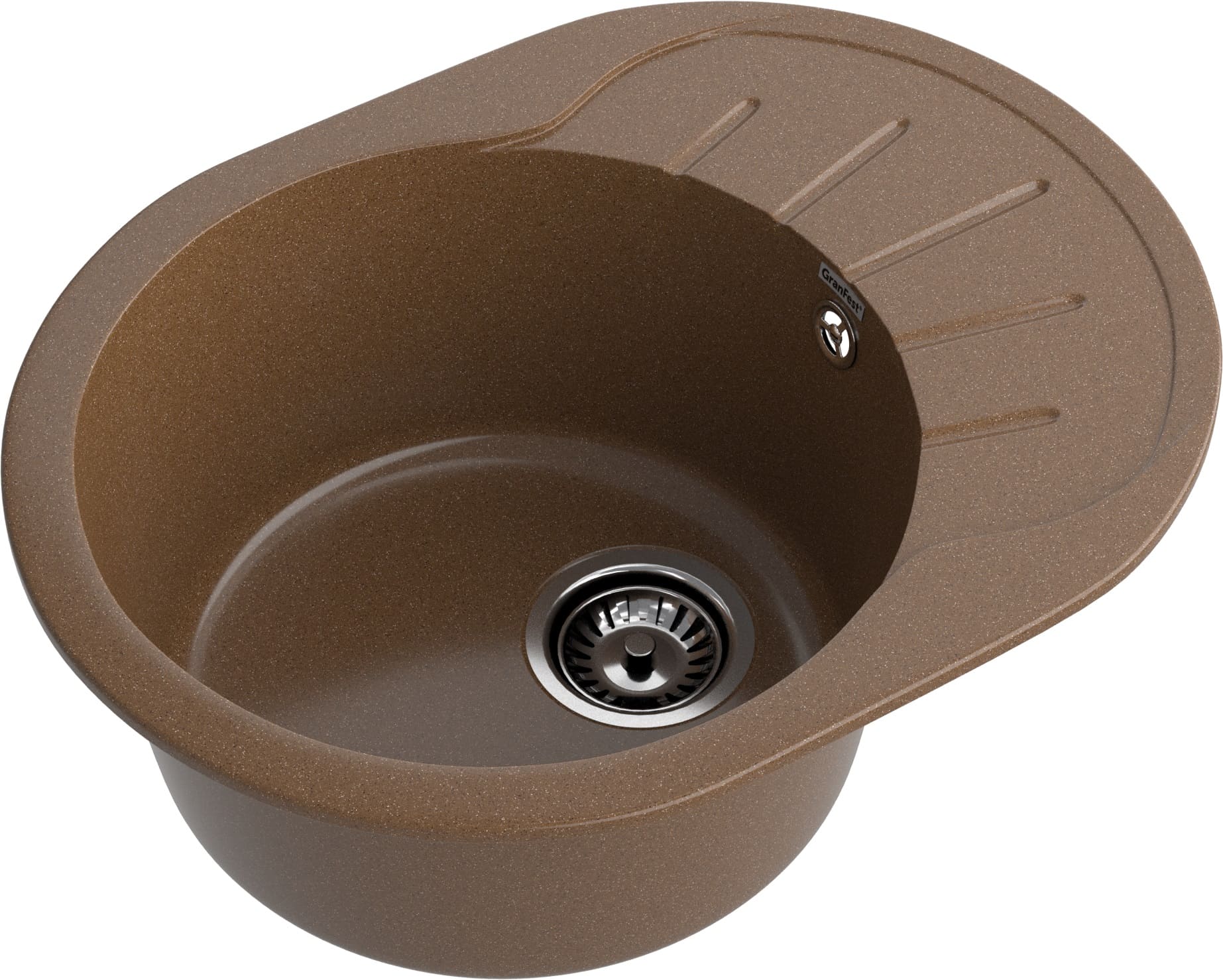 Кухонная мойка GRANFEST RONDO R-580L терракот - фото2