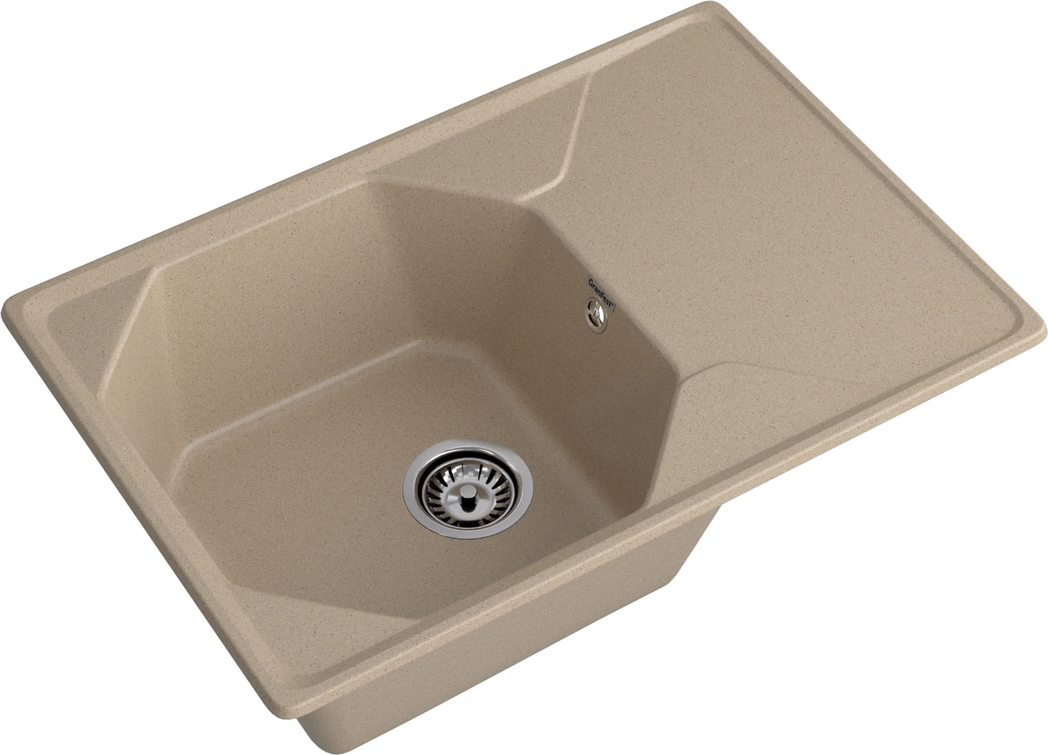 Кухонная мойка GRANFEST UNIQUE U-740L песочный - фото2