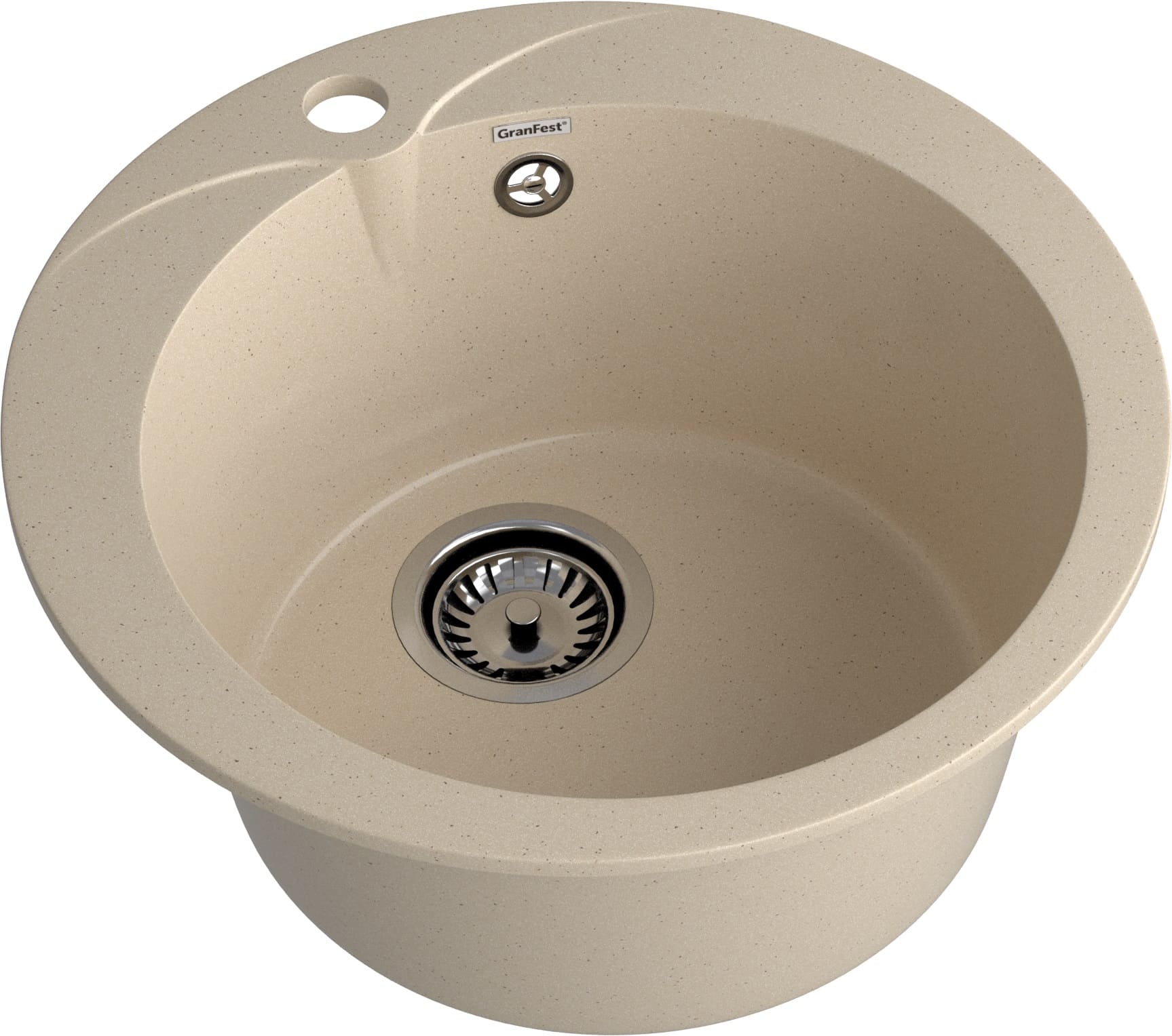 Кухонная мойка GRANFEST RONDO R-480 кашемир - фото2