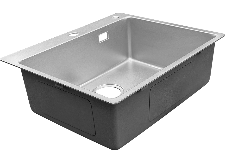Кухонная мойка из нержавеющей стали GRANFEST METAL 5949 серебро - фото2