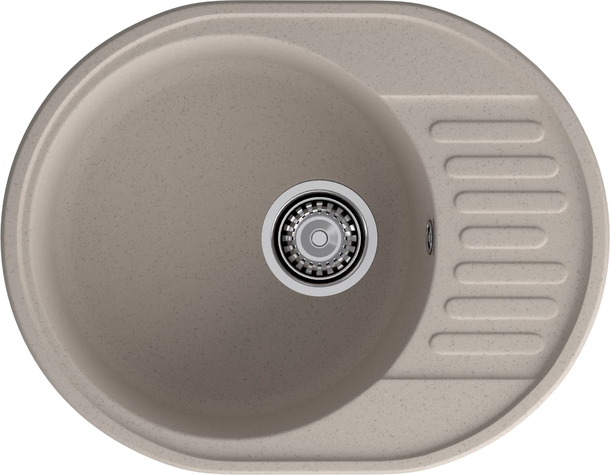 Кухонная мойка GRANFEST QUARZ Z-58 песочный + сифон - фото