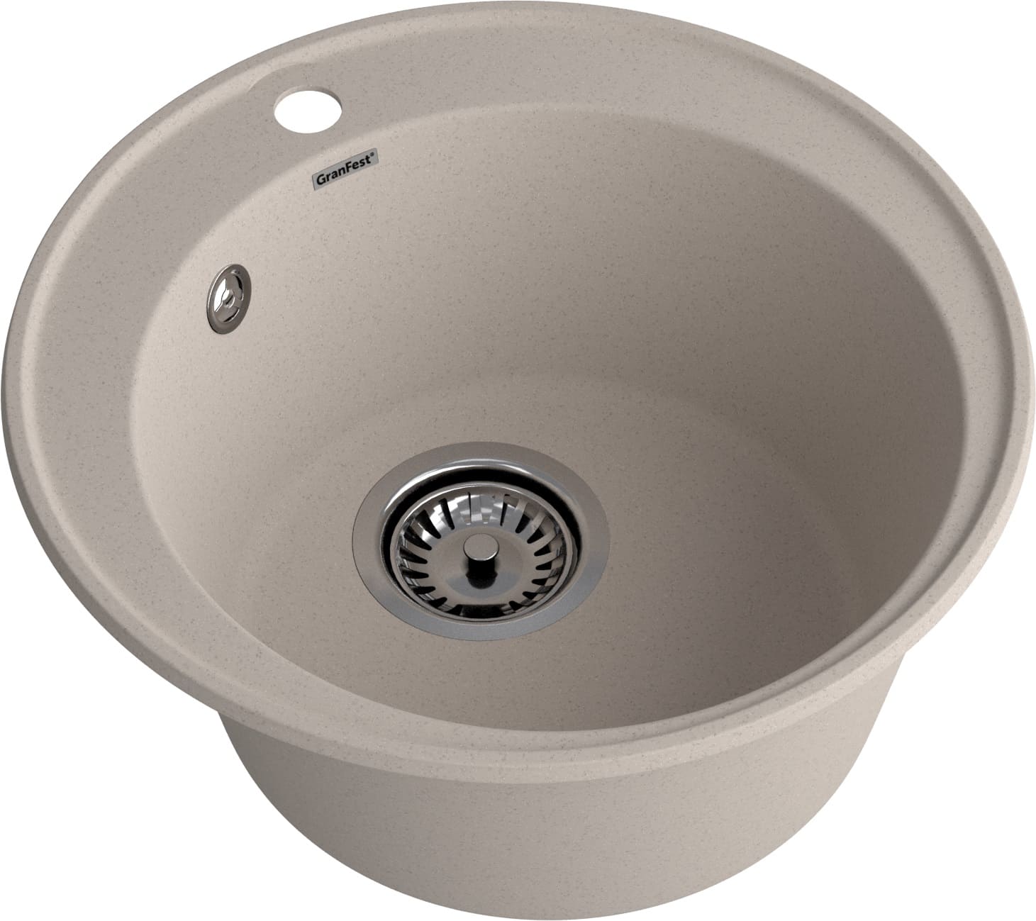 Кухонная мойка GRANFEST QUARZ Z-08 песочный + сифон - фото2