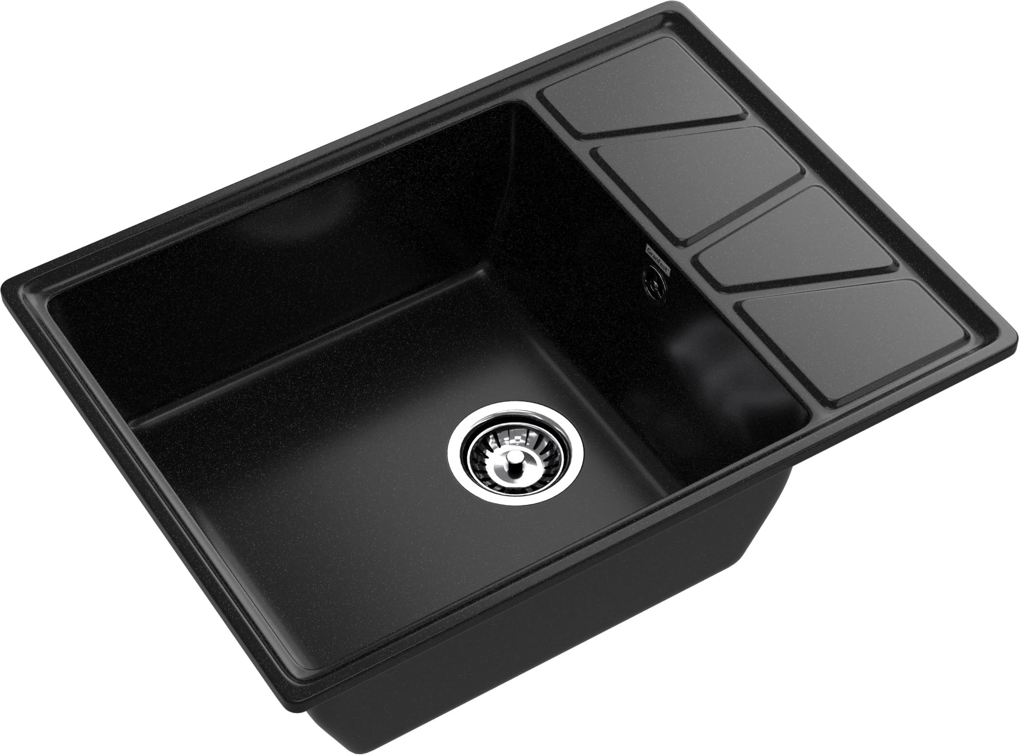 Кухонная мойка GRANFEST VERTEX V-680L черный - фото2