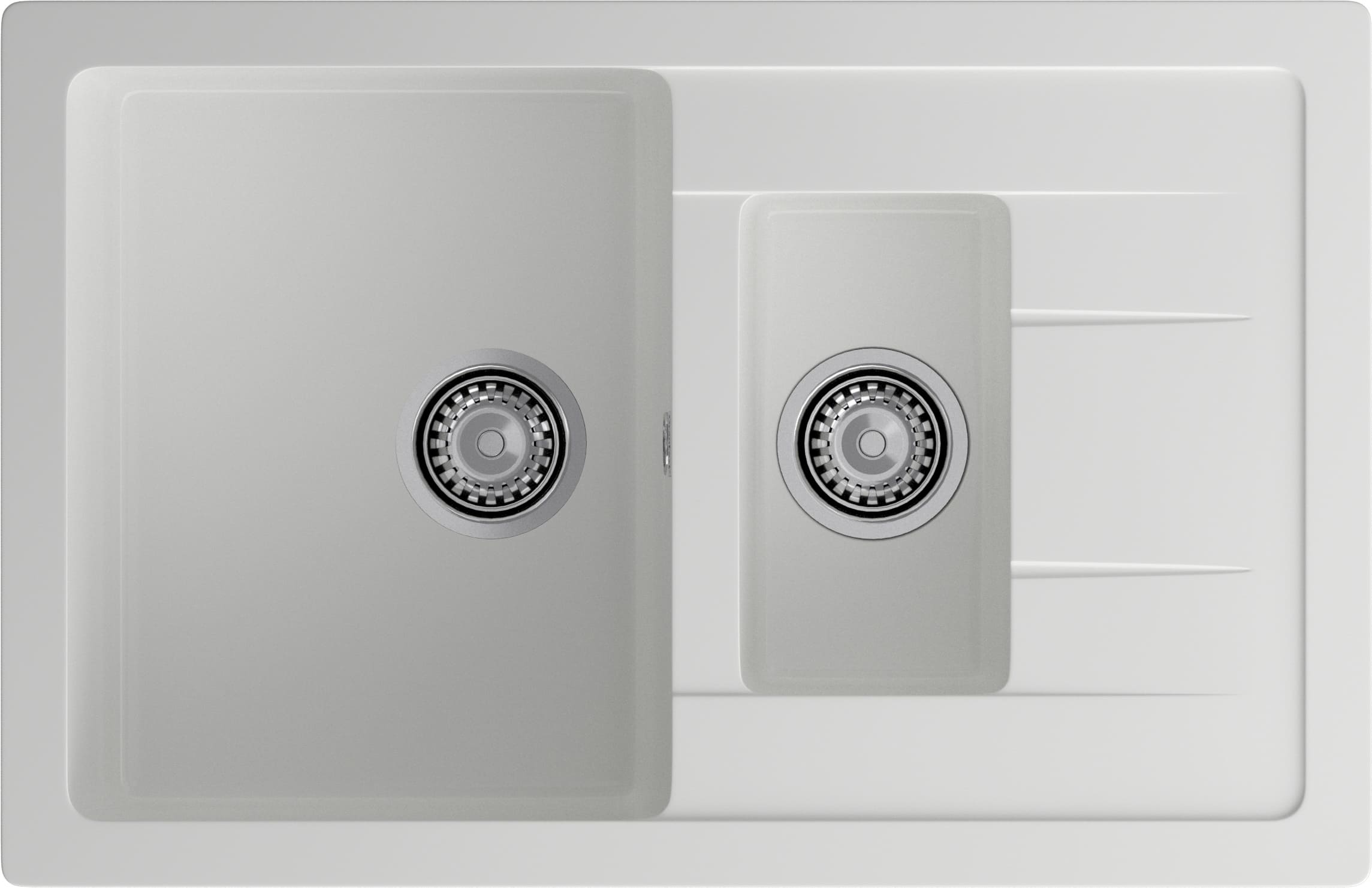 Кухонная мойка GRANFEST QUADRO Q-775KL иней - фото