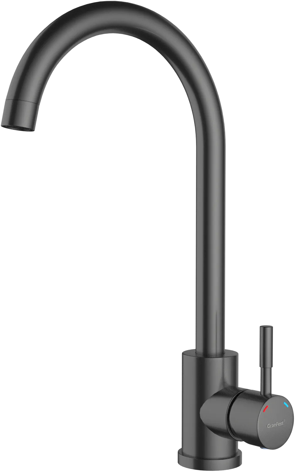 Смеситель для кухни GRANFEST QUARZ Z-5410 PVD графит - фото
