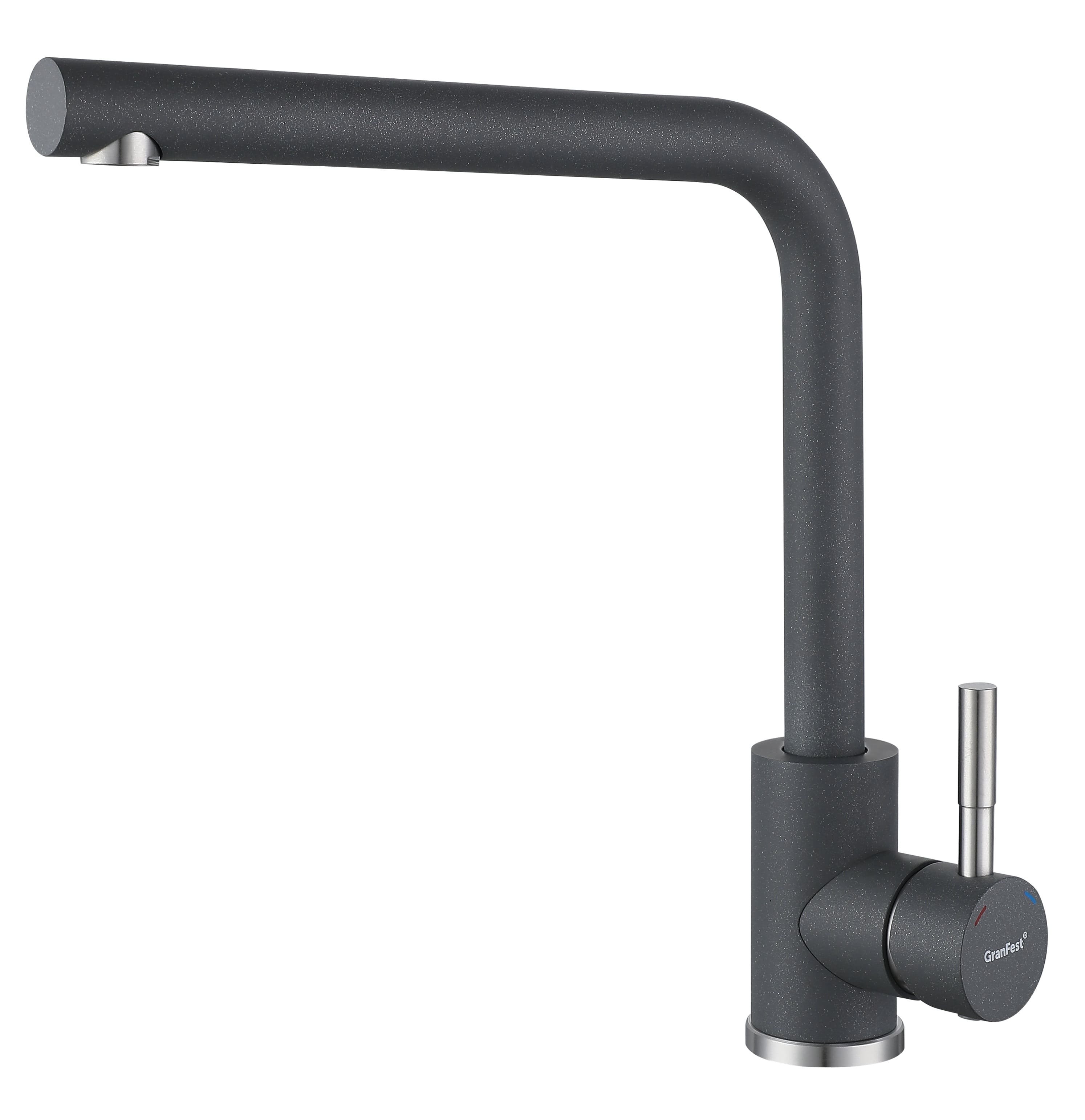Смеситель для кухни GRANFEST QUARZ Z-5411 темно-серый - фото