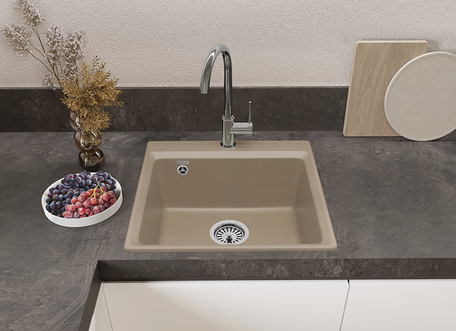 Кухонная мойка GRANFEST LEVEL LV-510 песочный - фото4