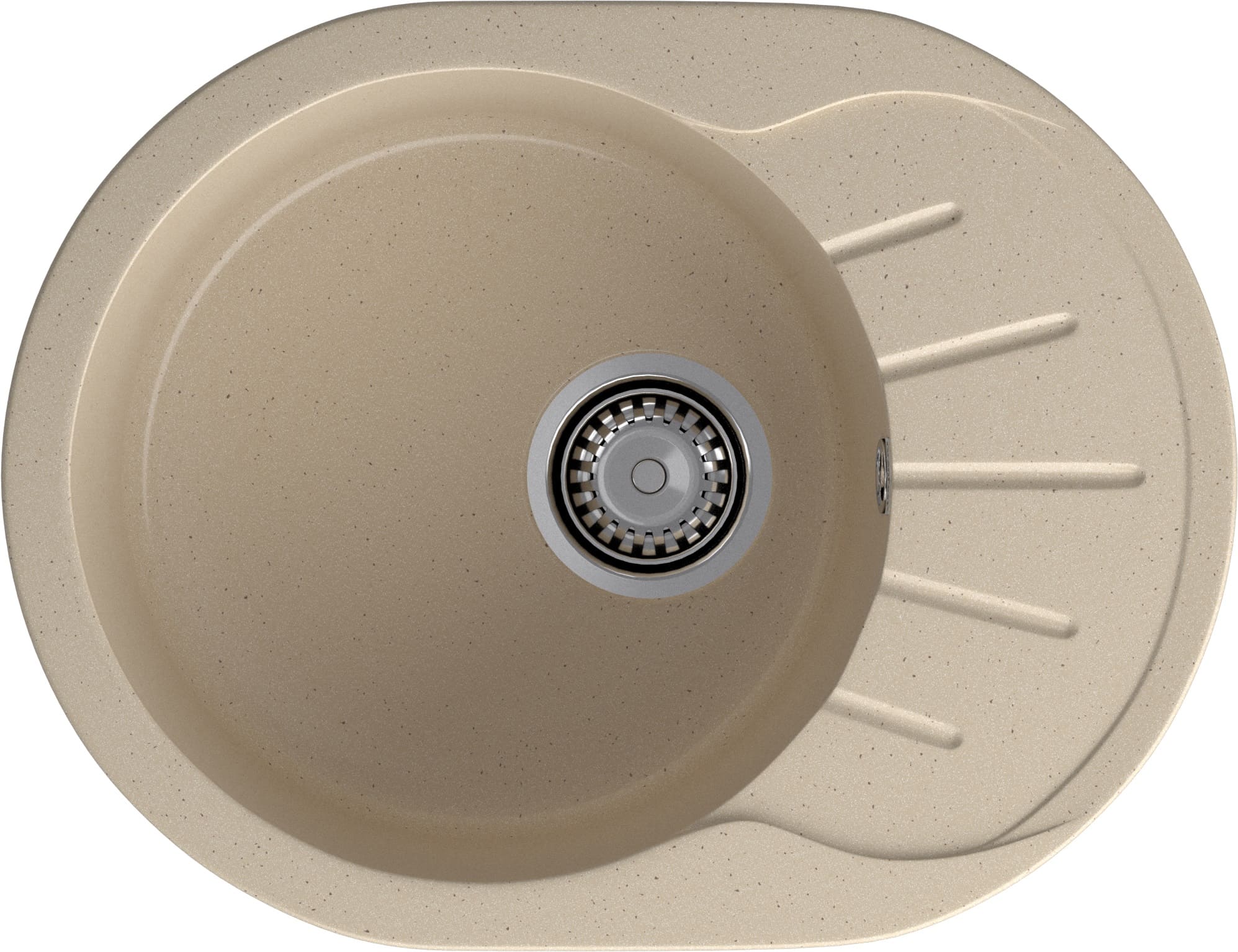 Кухонная мойка GRANFEST RONDO R-580L кашемир - фото