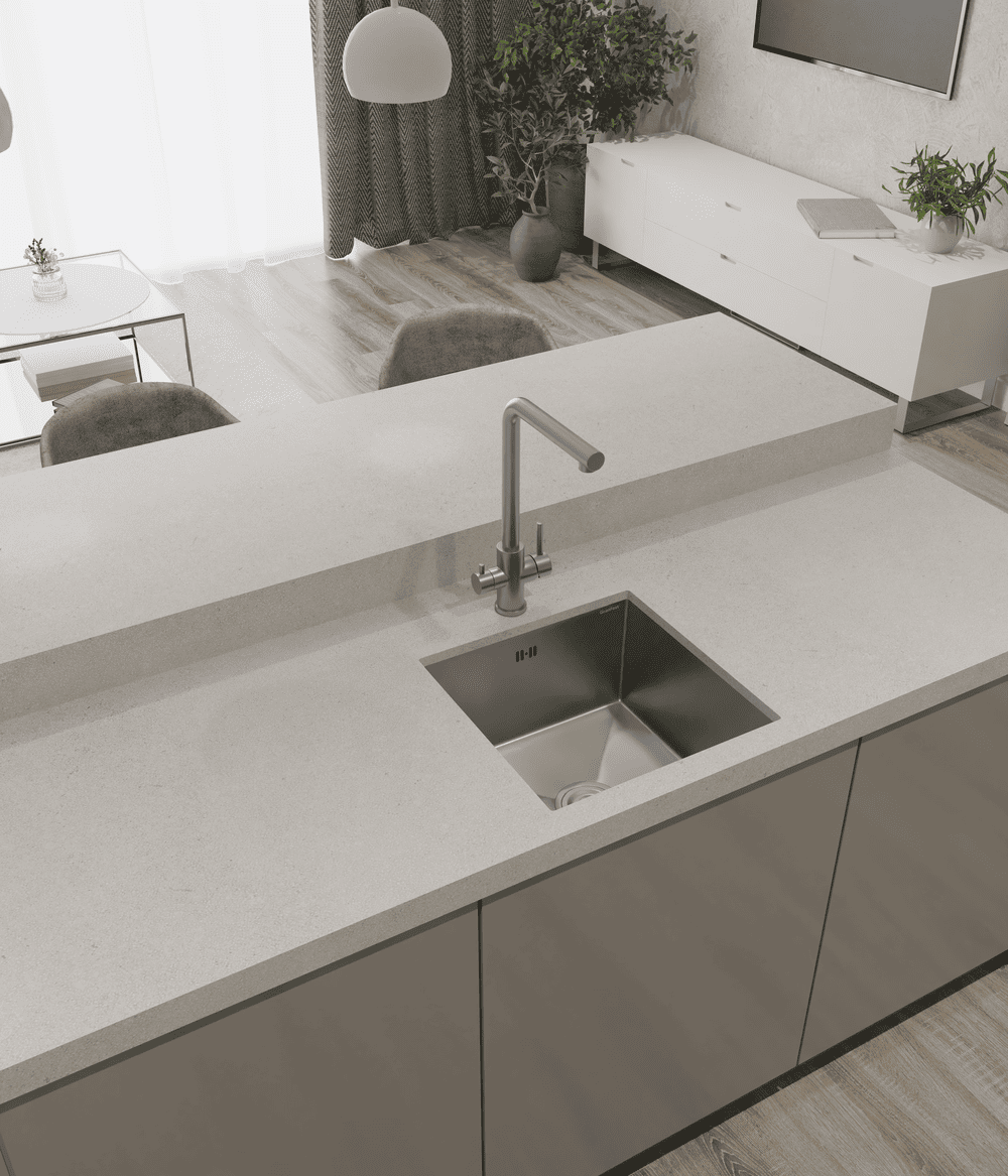 Кухонная мойка из нержавеющей стали GRANFEST METAL 4444 нержавеющая сталь - фото2